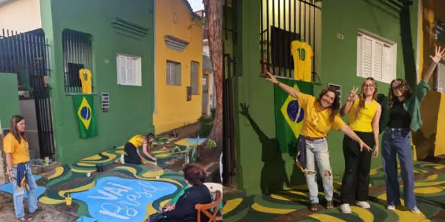 Casas verdes e amarelas viram símbolo de torcida pelo Brasil