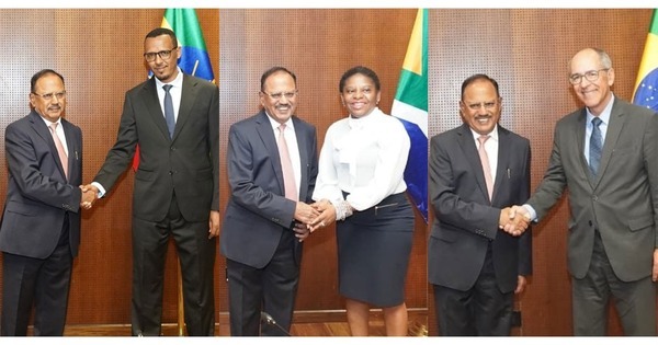NSA Ajit Doval mantém conversações com altos funcionários de segurança do Brasil, Etiópia e África do Sul à margem da 16ª Reunião dos NSAs do BRICS