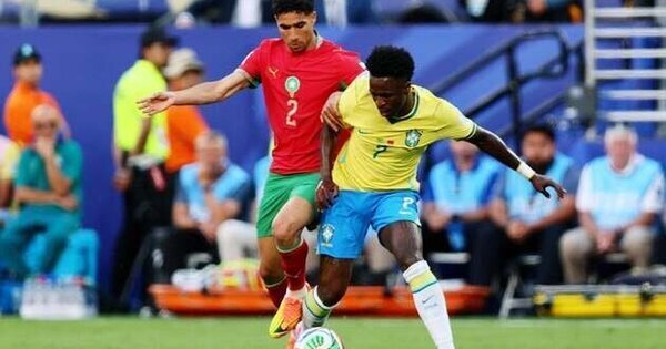 Vinicius Junior ajuda o Brasil a se recuperar no empate de abertura contra o Marrocos